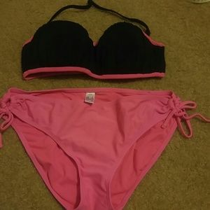 Black and pink swimsuit